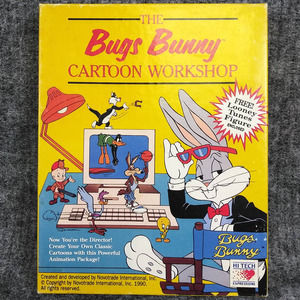 Vintage BUGS BUNNY CARTOON WORKSHOP 3.5" Floppy PC Game Animator Software 1990